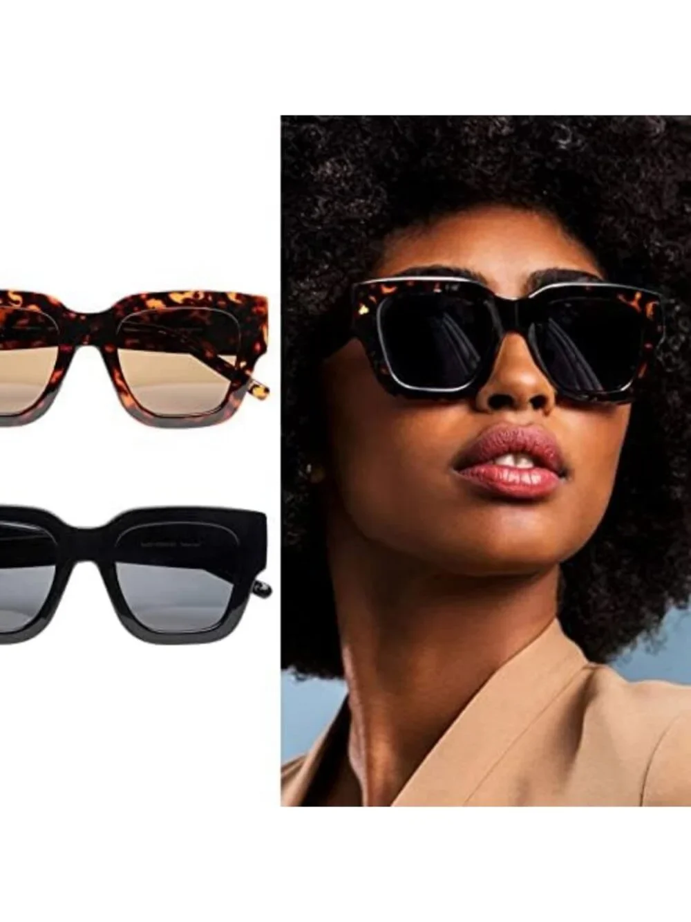 Stylish Square Sunglasses for Women - Handcrafted, Polarized, UV Protection